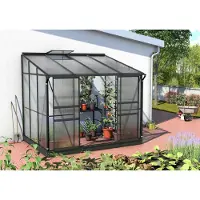 Pergart Vitavia Anlehn-Gewächshaus "Osiris 5200" schwarz 5,2 m² 4 mm HKP