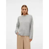 Vero Moda Strickpullover "VMBOOM LS O-NECK PULLOVER GA NOOS" Materialmix, loose fit