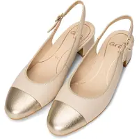 Ara Slingpumps "NIZZA" Blockabsatz, Festtagsschuh, Abendschuh, Kontrastbesatz
