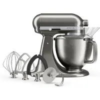 KitchenAid 5KSM50PKVEMS, Standmixer, Grau, Schlagen, Mixen, Whisking, 4,7 l, Medallion Silber, Leiter