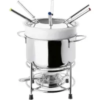 Beka Fondue Set "Roma" Ø 16 cm 1500 ml silber / weiß
