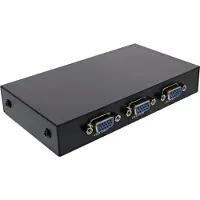InLine VGA-Umschalter manuell 2-fach, 15-polig HD, VGA, Schwarz, 1920 x 1440 Pixel, 90 mm, 145 mm, 25 mm