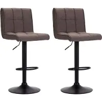 vidaXL Barhocker 2 Stk. Taupe Stoff