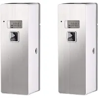 ISTOVO 2X Freistehender Wandgeruch Neutralisierender Automatischer Lufterfrischer Duft Aerosol Spray Dispenser Silber