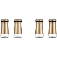 Exogio 4X Salzküchenstreuer, Gewürzstreuer, Pfefferstreuer, Spender, Utensilien, Behälter, Flaschen, Edelstahl, Zuckerdose, Gläser