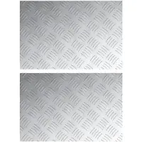 vidaXL Treppe Tritt Rechtwinklig 2 pcs Silber 60 x 40 cm Aluminium
