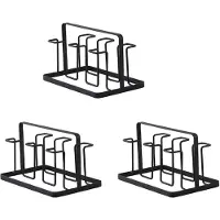 ISTOVO 3X 6 Glas Becher Ständer Halter Trocken Regal Küche Wasser Becher Rack Hause Hängender Abtropffläche Lagerung Regal Zubehör
