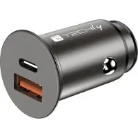 Techly IUSB2-CAR5-AC38W, Auto, Zigarettenanzünder, 12 V, 3 A, Schwarz