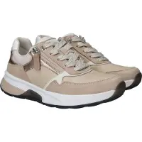 Gabor ROLLINGSOFT Damenschuhe - bequeme Schnür- Halbschuhe beige