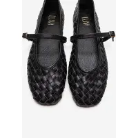 Forever & Always Yevora Leder Geflochtener Riemen Ballerina