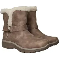 SKECHERS Slip-Ins Relaxed Fit Enkellaarsjes Plat - Taupe - Maat 36