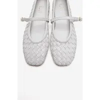 Forever & Always Yevora Leder Geflochtener Riemen Ballerina
