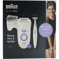 Braun Silk-épil 5 825 Power, Weiß, Violett, 28 Pinzette, MicroGrip, Rasieren, 0,5 mm, AC