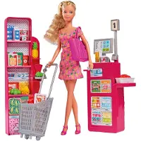Simba Steffi Doll im Supermarkt-Einkaufsladen