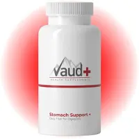 Vaud Stomach Support - Mit 1200 mg Plantago Ovata (Flohsamenschalen) - Natürliches Verdauungssupplement - Unterstützt Verdauung und regelmäßigen