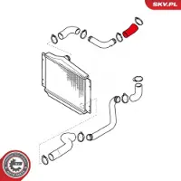 ESEN SKV 24SKV884 Turbo Ladeluftschlauch für VOLVO V70 I (875, 876) 850 Kombi (855) 850 Limousine (854) S70 (874)