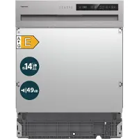 Homex DWSI601449E Geschirrspüler 60 cm, Spülmaschine teilintegrierbar - 14 Maßgedecke, 6 Programme, Einbaugeschirrspüler