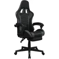 Home24 Gamingchair - Schwarz / Grau - Kunstleder