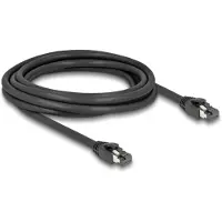 DeLOCK RJ45 Netzwerkkabel Cat.8.1 S/FTP 3 m bis 40 Gbps schwarz, 3 m, Cat8.1, S/FTP (S-STP), RJ-45, RJ-45, Schwarz