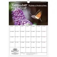 Seelenzauber GmbH Tierzauber Taubenschwänzchen Planer DIN A3 Kalender für 2027 - Geschenkset Inhalt: 1x Kalender 1x Weihnachtsanhänger 1x Grußanhänger (gesamt 3 Teile)