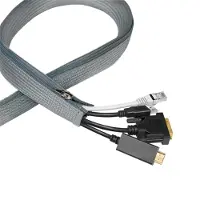 Logilink Kabelschlauch mit Reißverschluss 1,0 m Durchmesser: 20 mm grau