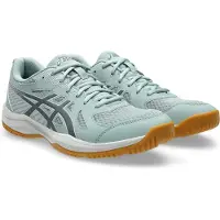 Asics Hallenschuh "UPCOURT 6", Herren, Gr. 44, ocean haze, steel grau, Synthetik, Schuhe Hallenschuh, besonders geeignet für Handball und Volleyball