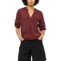 s.Oliver Red Label Shirtbluse krempelbar, kühlender Leinenmix
