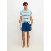 Marc O'Polo Marc OPolo Shorty "Mix N Match Cotton" 2 tlg. mit kurzem Arm und Rundhalsausschnitt, Hose mit Gummizug und Bindeband