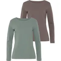 Vivance Langarmshirt "aus reiner Baumwolle" 2er-Pack, aus luftiger Interlock-Qualität