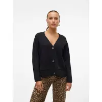 Vero Moda Strickjacke "VMBOOM LS V-NECK BUTTON CARDIGAN GA NOOS" Materialmix, loose fit