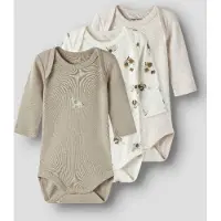 Name it Langarmbody "NBNBODY 3P LS ANIMAL NOOS" Packung, 3 tlg.