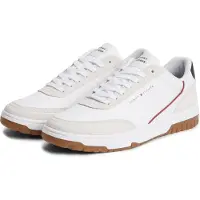 Tommy Hilfiger 8721386434020, Männlich, Erwachsener, Modische Sneakers, Weiß, Rot, Rwb, Schnürverschluss