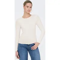 ONLY Langarmshirt "ONLVIRRO O NECK L/S TOP BOX JRS" Materialmix, regular fit