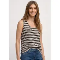Street One Stricktop Sommertop, tiefer Rundhalsausschnitt, Viskosemx
