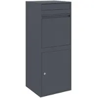 vidaXL Paketdrop-Box mit Speicher Anthrazit 41 x 38 x 103 cm Stahl