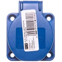 Super Merchant 105-0bs Schutzkontakt-Anbausteckdose 50x50 nat IP54 seitlich (blau) 1050bs