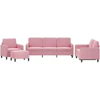 vidaXL 4-tlg. Sofagarnitur Rosa Samt