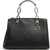 Michael Kors Damen Umhängetasche Cynthia Charm Small Camera Bag Schwarz 30S4GCYS2T001