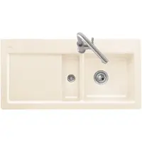 Villeroy & Boch Subway 60 flat Spüle Becken links 965 x 475 mm Crema Ceramicplus