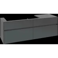 Villeroy & Boch V&B Waschtischunterschrank Collaro 160x54,8x50cm, WT l, m LED, gaphite