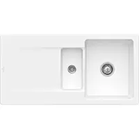 Villeroy & Boch Keramikspüle 33372FKG, Siluet 60 R flat Flächenbündige Spüle - inkl.