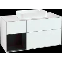 Villeroy & Boch V&B Waschtischunterschrank FINION 1200x603x501mm m Apl. Gl wh ma Regalelem