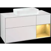 Villeroy & Boch V&B Waschtischunterschrank FINION 1200x603x501mm m Apl. Gl wh ma Regalelem