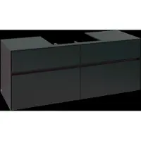 Villeroy & Boch V&B Waschtischunterschrank Collaro 140x54,8x50cm, WT mittig, volcano black