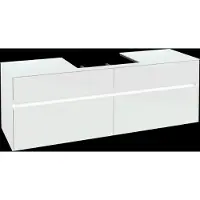 Villeroy & Boch V&B Waschtischunterschrank Collaro 160x54,8x50cm, WT mi, LED 12W, glo wh.