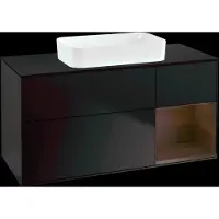 Villeroy & Boch V&B Waschtischunterschrank FINION 1200x603x501mm m Apl. Gl bl ma Regalelem