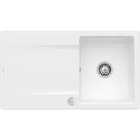 Villeroy & Boch Keramikspüle 33352FRW, Siluet 50 flat Flächenbündige Spüle - inkl.