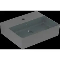 Villeroy & Boch V&B Waschtisch Memento 2.0 50x42cm, Hahnl., o. ÜL, graphite C-plus