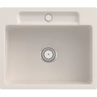 Villeroy & Boch Keramikspüle 33461FKR, Siluet 60 S flat Flächenbündige Spüle - inkl.