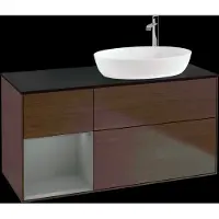 Villeroy & Boch V&B Waschtischunterschrank Finion 120cm, Pl bla m, Reg Oli. m Lac, wal ven